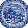 Тарелка декоративная "Зима". Гжель, фотография 2. Интернет-магазин ЛАВКА ПОДАРКОВ