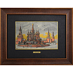  /16*21см Офорт цветной "Москва. Покровский Собор" 