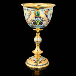 Кубок с эмалью и малахитом. Златоуст