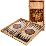 0046829 Янтарь Нарды "Георгий Победоносец" 600*300*80 мм