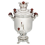 0074546-6л САМОВАР Банка латунная никелир,толстостен,электрический