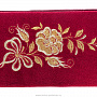 Очечник бархатный "Чайная роза". Бордовый с золотой вышивкой, фотография 3. Интернет-магазин ЛАВКА ПОДАРКОВ