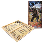 0074400-7054 Настольные игры 2в1 НАРДЫ/ШАШКИ "МЕДВЕДЬ"60*30