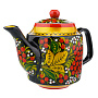 Чайник заварочный 0,7 л с росписью "Рябинка". Хохлома, фотография 2. Интернет-магазин ЛАВКА ПОДАРКОВ