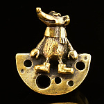 3253 Бронза Статуэтка "Крыса на сыре"