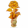 Сувенир "Роза в вазе". Янтарь, оникс 16,5 см, фотография 2. Интернет-магазин ЛАВКА ПОДАРКОВ