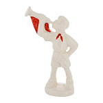  Фарфор Сувенир "ПИОНЕР" с трубой  выс. ок.12см