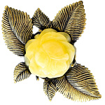 0049793/2242.4 Брошь Розочка Цветение (белый)