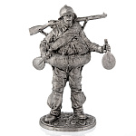 0066910 Олов.миниатюра некраш. 6-11мм Боец РККА в плавательном костюме МПК. 1939-43 гг. СССР