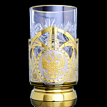 25023 Златоуст ПОДСТАКАННИК "Герб РФ" , позолота, в П/У 