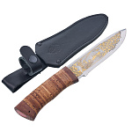 Нож сувенирный с рукоятью из бересты "Урал". Златоуст