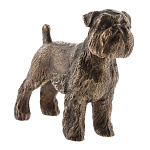 11173-2373 Бронза скульптура "Собака Грифон"  
