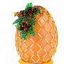 Пасхальное яйцо из янтаря с бисером "Смородина", фотография 2. Интернет-магазин ЛАВКА ПОДАРКОВ
