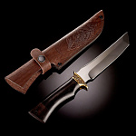 0062227 Оружие сувенирное НОЖ "Самурай-2"Х-12 ст,  ножны-кожа, 