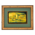 0044952/45*35см  Лаковая миниатюра Палех ПАННО "Санкт-Петербург" Комяков в П/У