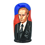 Матрешка "Вожди-политики. В.В.Путин" 5 мест, фотография 1. Интернет-магазин ЛАВКА ПОДАРКОВ