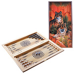 00590991 Настольные игры 2в1 НАРДЫ/ШАШКИ "Волки"40*20