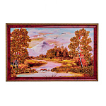 Картина янтарная "Пейзаж" 47х28 см