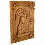 Деревянная резная икона "Святая Дева Мария" 37х26,5 см, фотография 2. Интернет-магазин ЛАВКА ПОДАРКОВ