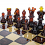 Шахматный ларец с янтарными фигурами 48х48 см, фотография 2. Интернет-магазин ЛАВКА ПОДАРКОВ