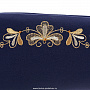 Косметичка "Листопад". Темно-синяя с золотой вышивкой, фотография 3. Интернет-магазин ЛАВКА ПОДАРКОВ