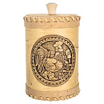 202826 Береста ТУЕС ДЛЯ СЫПУЧИХ ПРОДУКТОВ, петух, h=18 ,d-10 см