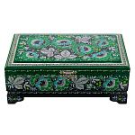 Шкатулка музыкальная "Цветы". Хохлома