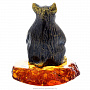Статуэтка с янтарем "Мышь пузатый крыс" (коньячный)	, фотография 3. Интернет-магазин ЛАВКА ПОДАРКОВ