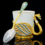 Набор чайно-кофейный "Лебеди" на 2 персоны Златоуст, фотография 7. Интернет-магазин ЛАВКА ПОДАРКОВ