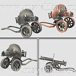 0029092 Сувенир Модель Легендарный пулемет МАКСИМ 7,5*3см