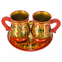 Питейный набор для пива "Золотая кудрина". Хохлома, фотография 1. Интернет-магазин ЛАВКА ПОДАРКОВ