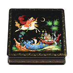 0061348-12*12 Лаковая миниатюра Шкатулка "Конек-горбунок" Жуковская п2448