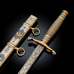 0037983 Златоуст Оружие сувенирное КОРТИК "Генеральский РФ"  (257-Т)(11618)