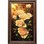 Картина янтарная "Розы"