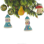 0021050 Хохлома Новогодняя игрушка "Снегурочка" 45мм 85060000045