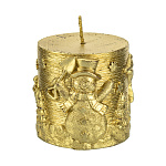 0051840 Свеча новогодняя "Снеговики" 6,5х7, золотая   4385064