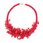 Колье-жгут из бисера и натурального камня "Ветвь"