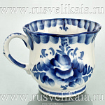  Гжель БОКАЛ "УЛЫБКА" МАЛЫЙ  Авт.работа.