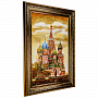 Картина янтарная "Москва. Храм Василия Блаженного" 74х99 см, фотография 1. Интернет-магазин ЛАВКА ПОДАРКОВ