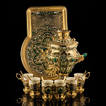 Самовар электрический 3 л с сервизом "Малахит". Златоуст