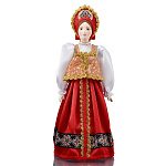 0029283 Кукла "Девичий празднич. костюм К.19 в. Архангельская губ.Россия (0097)