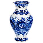  Гжель ВАЗА "УТРО"  h=24 см, кобальт 