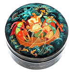 Лаковая миниатюра шкатулка "Садко". Холуй