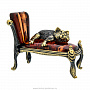 Статуэтка с янтарем "Кот на кушетке", фотография 2. Интернет-магазин ЛАВКА ПОДАРКОВ