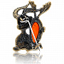 Брошь с янтарем "Заяц с морковкой", фотография 2. Интернет-магазин ЛАВКА ПОДАРКОВ