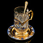 Чайный набор с подстаканником. Златоуст, фотография 2. Интернет-магазин ЛАВКА ПОДАРКОВ