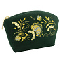 Косметичка "Серенада". Темно-зеленая с вышивкой, фотография 6. Интернет-магазин ЛАВКА ПОДАРКОВ