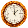 Часы настенные из янтаря круглые, фотография 1. Интернет-магазин ЛАВКА ПОДАРКОВ