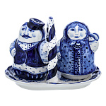 0016383 Гжель Набор для специй "Матрешки" Авт. Черновы Л.и В. 