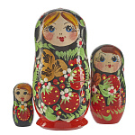 Матрешка "Ягодки-цветочки" 3 места